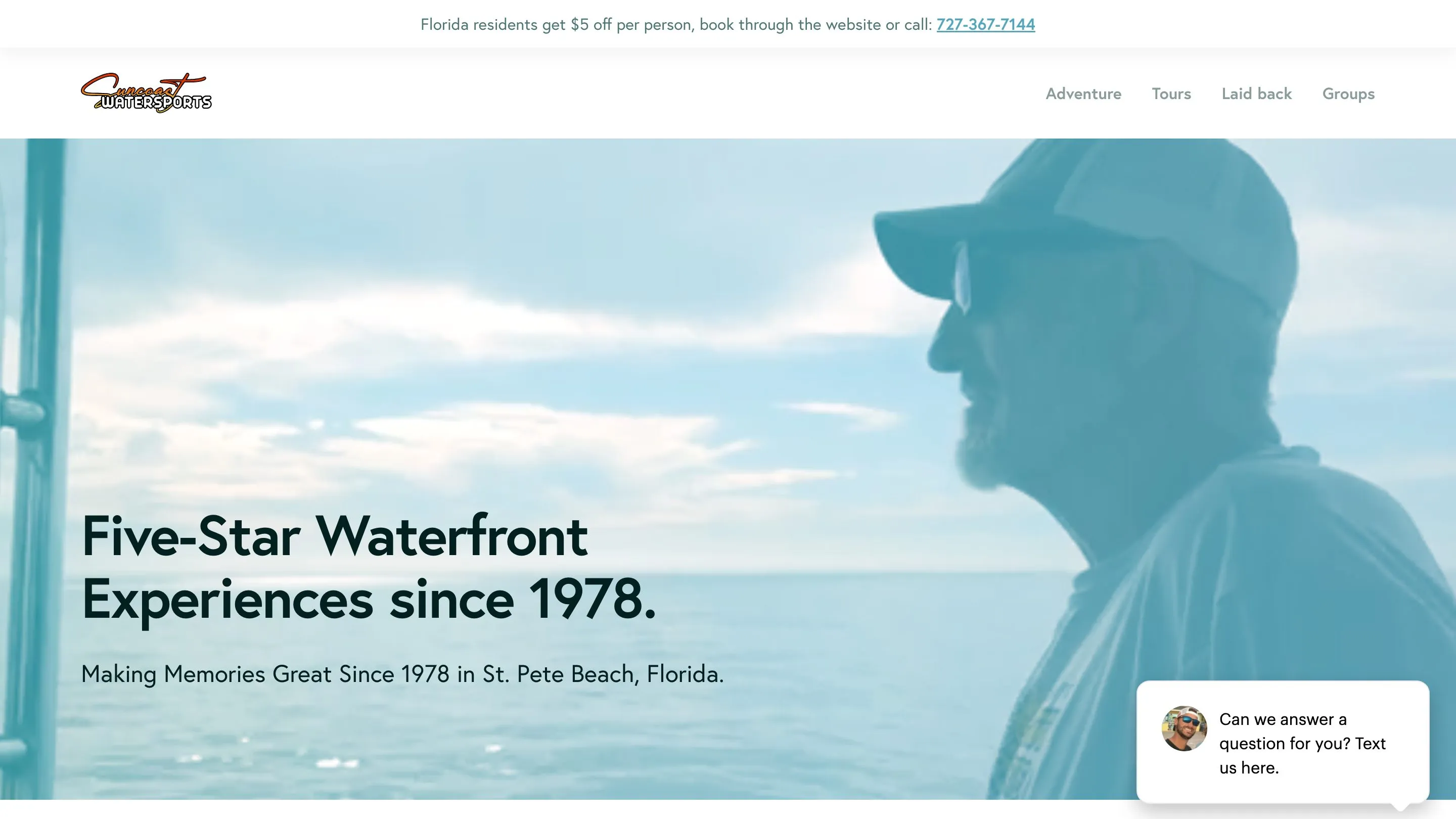 The Suncoast Watersports website
