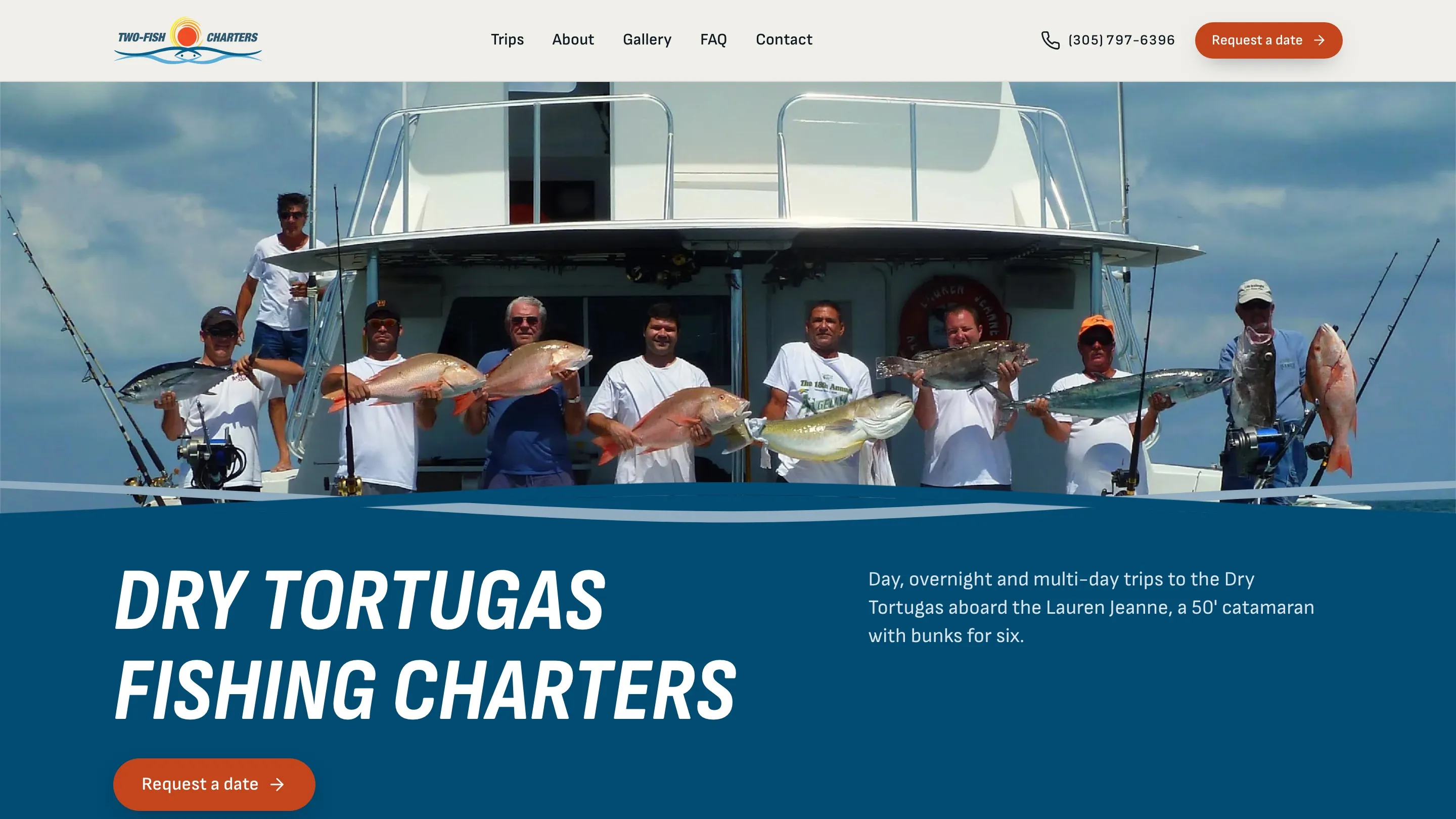 The Two Fish Charters website